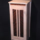 Cabinet in rippled ash and African walnut