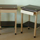 Bedside tables in sycamore and wenge